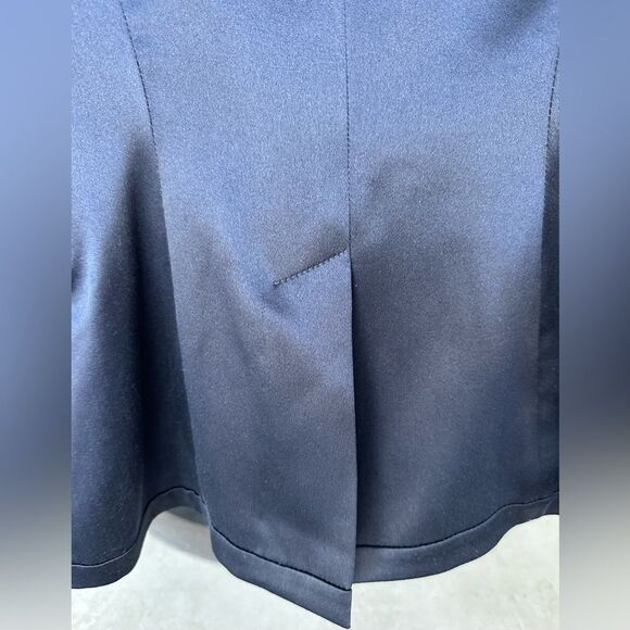 ALEXANDER MCQUEEN Midnight Blue Silk Tuxedo Blazer Jacket 38 - Picture 10 of 11